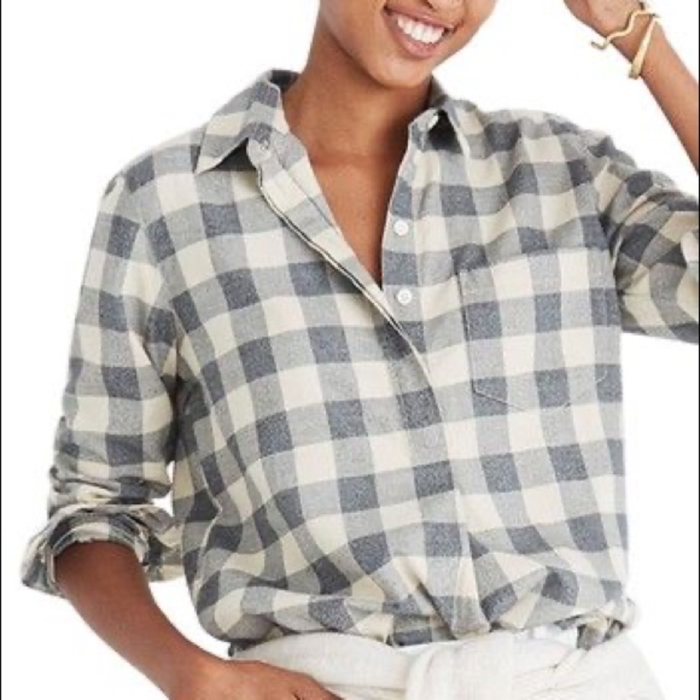Madewell Button Back Plaid Shirt